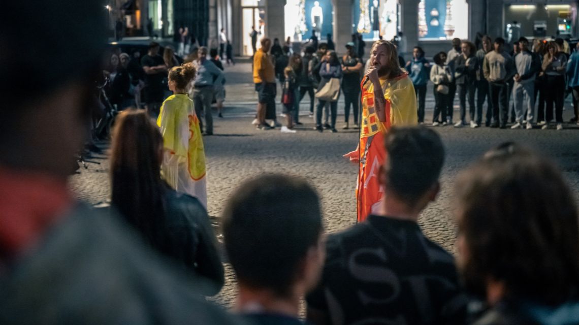 SMS student, Oscar, gives a bold Gospel proclamation on the streets of Amsterdam.